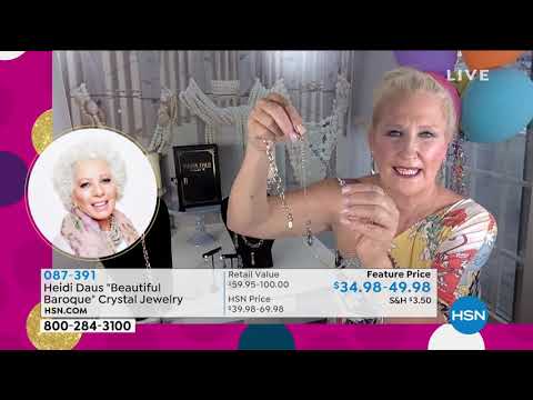 Heidi Daus "Beautiful Baroque" Crystal Lariat Necklace