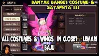 Closet/Lemari Baju !!! Costume &amp; Sayapnya Banyak !!! Dragon Nest Awake