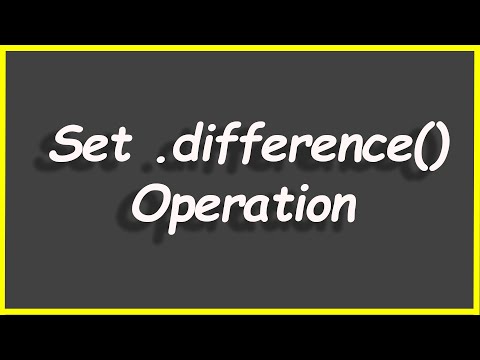Python Programs 44 Set Difference Operation
