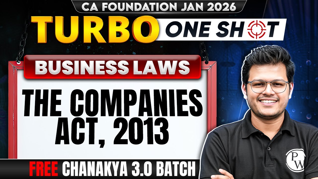 CA Foundation Business Laws: The Companies Act, 2013 | Turbo Series | CA Chaitanya Jain Sir