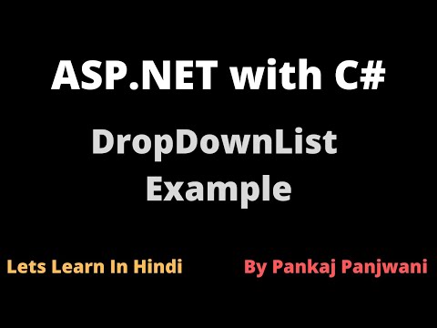 ASP NET 9 | DropDownList | By Pankaj Panjwani | Hindi