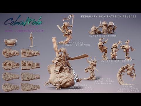 Cobramode 3D Printable Miniatures - February 2024 Patreon Release