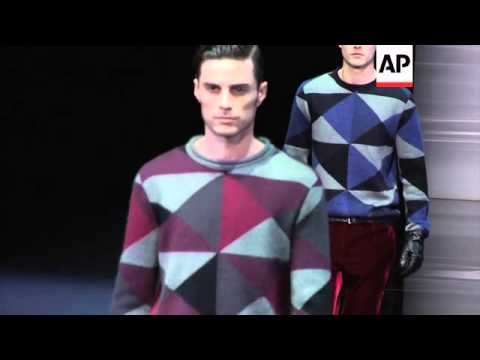 Giorgio Armani shows latest menswear collection in Milan