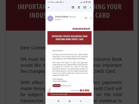 Important update on your IndusInd Bank Credit Card |  #zjfinance #hindi #viral #shorts #short