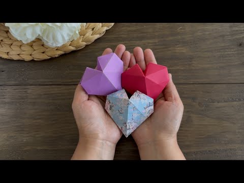 Slow Step-by-Step Origami Heart Tutorial 💖 | Easy 3D Paper Heart for Beginners