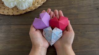 Slow Step-by-Step Origami Heart Tutorial 💖 | Easy 3D Paper Heart for Beginners