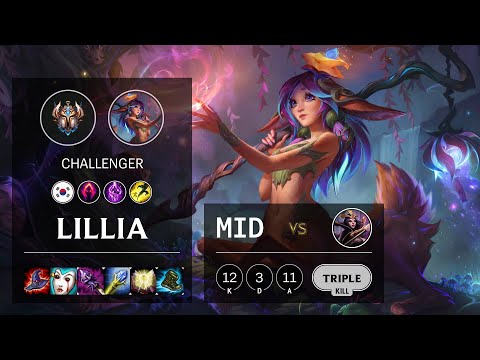 Lillia Mid vs LeBlanc - KR Challenger Patch 10.16