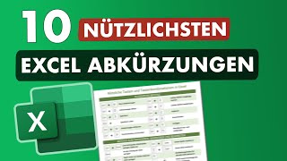 10 Excel Shortcuts / Tastenkombinationen Tricks für deine Arbeit - 2022 Tutorial