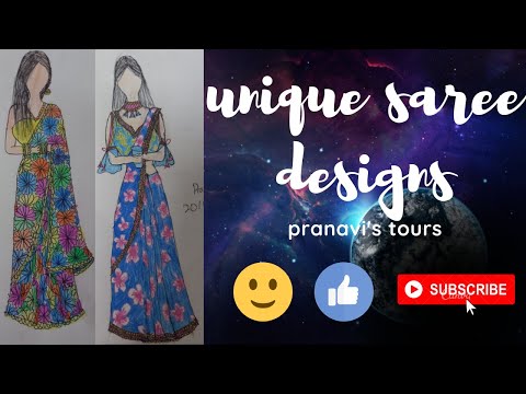 unique saree designs, stylish sarees, trending sarees, pranavi's tours