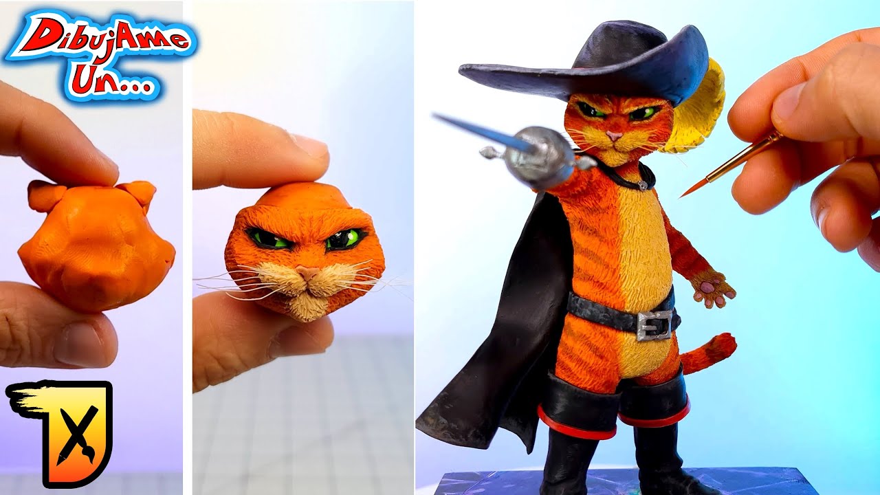 Como hacer al GATO CON BOTAS El Ultimo Deseo de plastilina || DRAWVENGERS Ep2 Temp2 DibujAme Un...