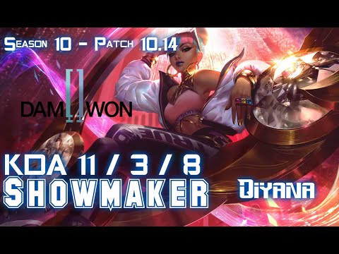 DWG Showmaker QIYANA vs XERATH Mid - Patch 10.14 KR Ranked