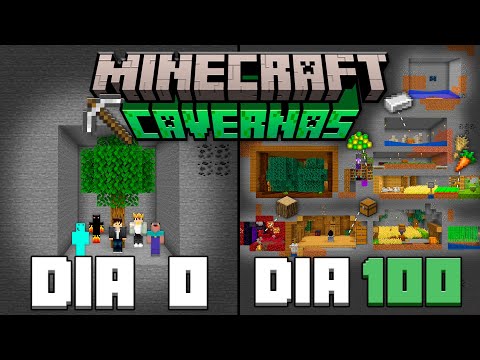 SOBREVIVI 100 DIAS no MUNDO de CAVERNAS no MINECRAFT - O FILME