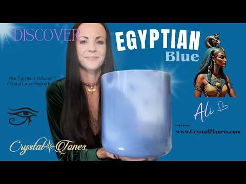 Egyptian Blue Tall Bowl Crystal Tones® Alchemy Crystal Singing Bowl 8" B+40