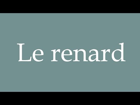 How to Pronounce ''Le renard'' (Fox) Correctly in French