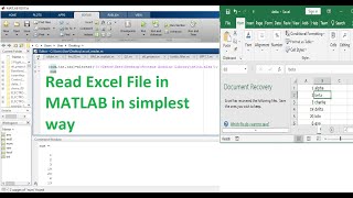 How to read an excel file within matlab | reading an excel file in matlab