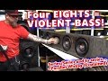 Four 8's = Violent BASS! BADASS Ported Under-Seat Truck Enclosure Wired Up - Disintegrates a CD!