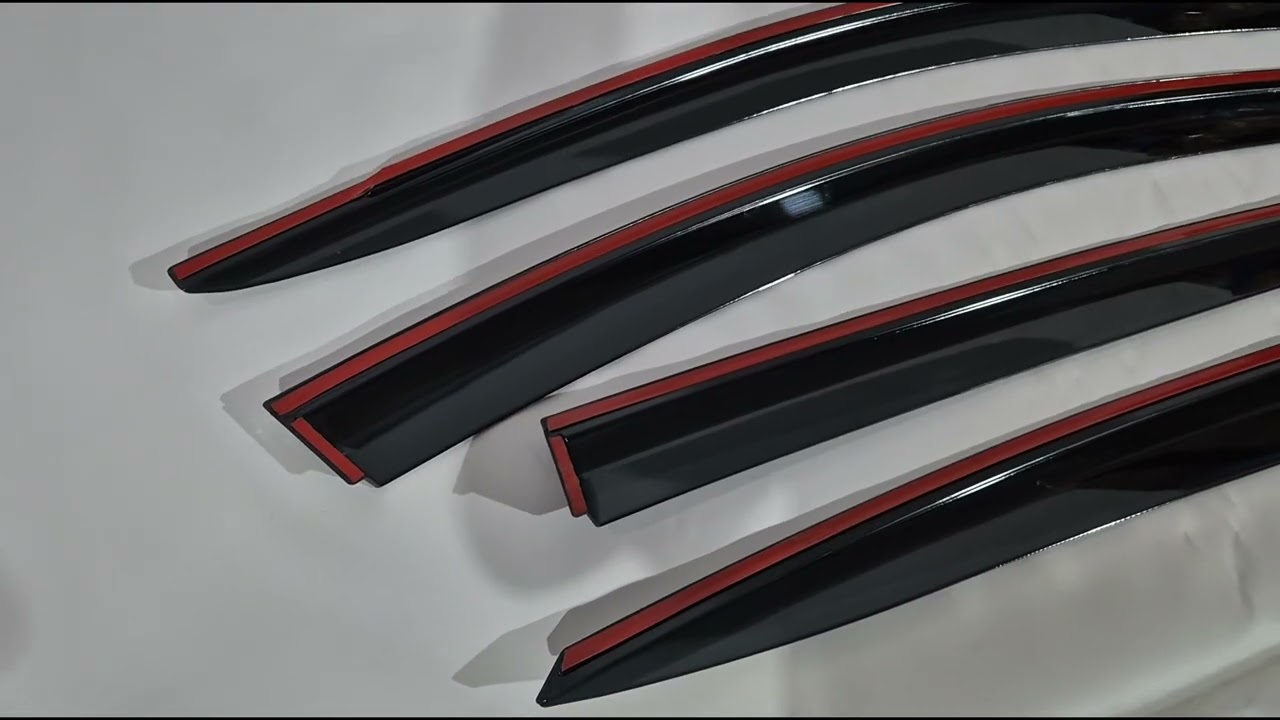 Hyundai Ioniq 6 2022- Window Deflectors with Chrome Trim Niken Luxury (4 pcs) Video 1