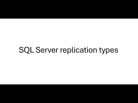2. SQL Server replication types and replication agents