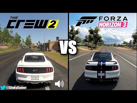 The Crew 2 vs Forza Horizon 3 - Graphics and sound comparison gameplay