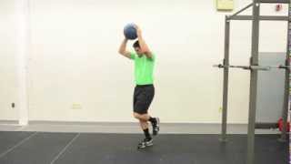 65. Single Leg Overhead Medicine Ball Slam