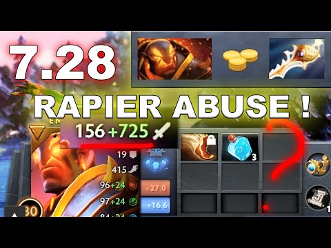7.28 Dota 2 INVISIBLE RAPIER Bug Abuse!