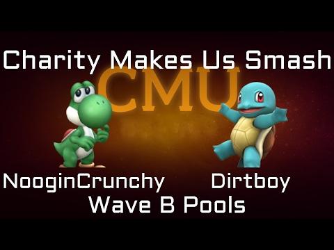 Charity Makes Us Smash Project M Wave B Pools -  NooginCrunchy (Yoshi/Falcon) vs. Dirtboy (Squirtle)