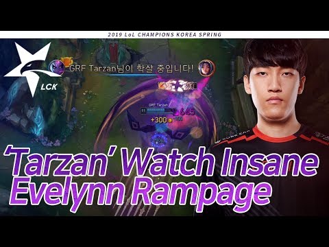 Watch Insane Evelynn Rampage : GRF vs JAG [2019 LCK Highlight] Match8 Game1