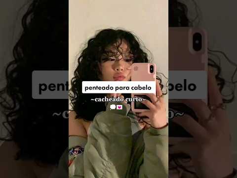 ✨Penteado para cabelo cacheado curto ✨ #escreva_se_no_canal #fypシ #aesthetic