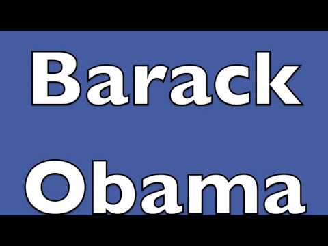 How do you pronounce Barack Obama