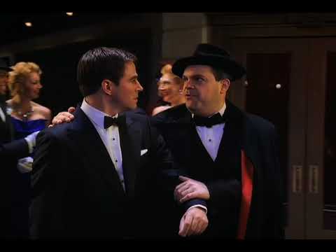 Broadway TV commercial frame for The Producers — marquee lights and Lane/Broderick title cards