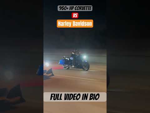 950 HP Corvette ZR1 VS Harley Davidson built by All American Cycle.  #corvette #harleydavidson