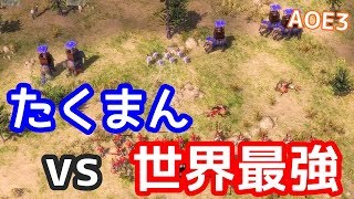 復帰直後いきなりWCG世界大会準優勝者にスナイプされる【AOE3実況】
