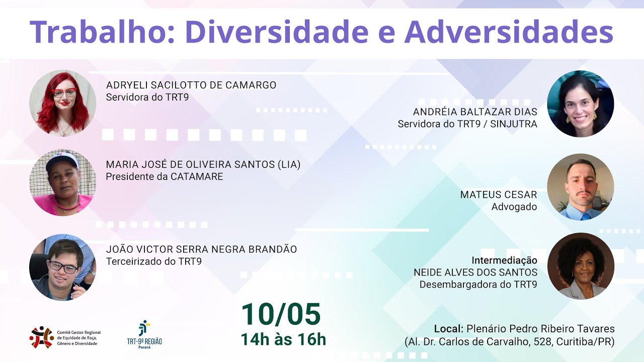 Painel "Trabalho: Diversidade e Adversidades" (10/05/2024 14h)