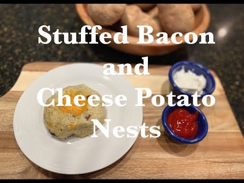 Stuffed Bacon and Cheese Potato Nests will delight any potato lover.