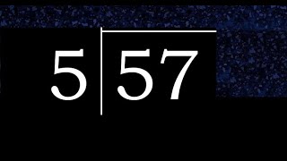 Download lagu Divide 57 by 5 ,  decimal result  . Division with 1 Digit Divisors . Long Division . How to do mp3