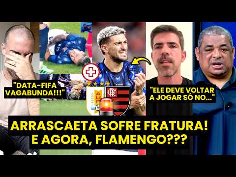 ARRASCAETA SOFRE FRATURA! “É INACREDITÁVEL! A INFORMAÇÃO É QUE O FLAMENGO…” | LESÃO PELO URUGUAI!