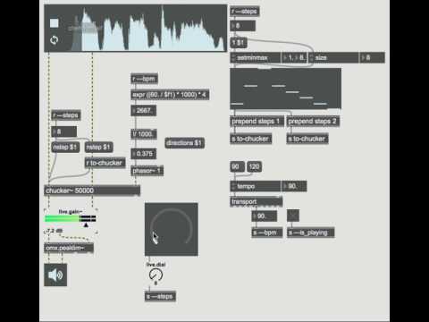 Max/MSP Audio slicing with chucker~ #1