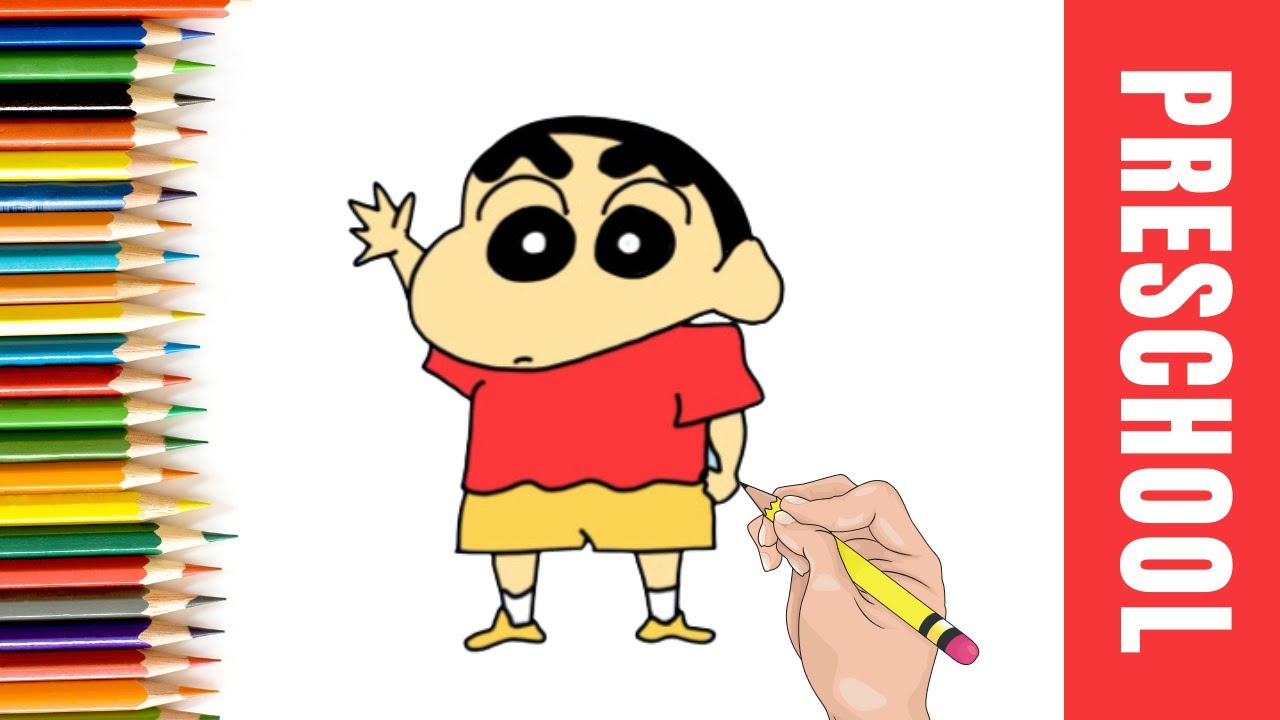 How to draw ShinChan step by step for Kids