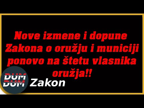 Moramo zajedno sprečiti usvajanje ovih izmena i dopuna Zakona o oružju i municiji!!!