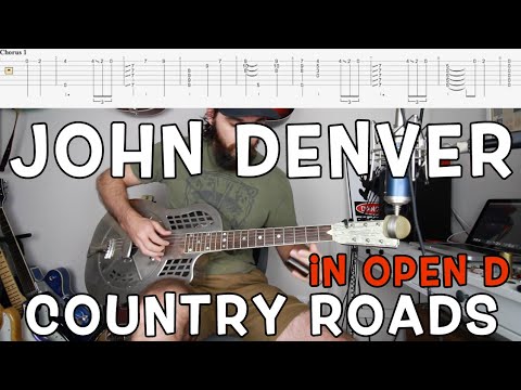 Country Roads Open D Bottleneck Guitar Lesson
