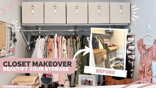 How-To Decorate and Organize a Stylish Closet! | Storage and Decor Ideas