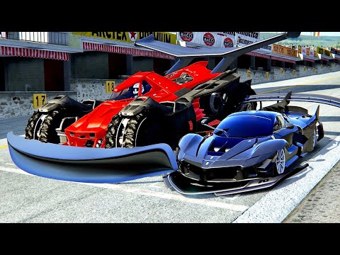 Ferrari FXX K GTR vs Batmobile GTR - Drag Race