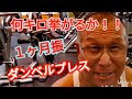 《じぃじの筋トレ》減量期!!1ヶ月振り!!ダンベルプレス何キロ挙がるかやってみる!!と大胸筋を大きくするバリエーション6種目を紹介します!!