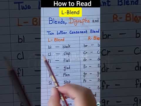 how to read Consonants Blend #ukg  L-blend #consonants
