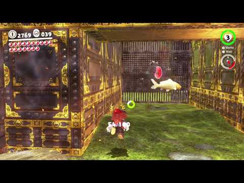 Bowser's Kingdom Power Moon 8 - Sunken Treasure In The Moat