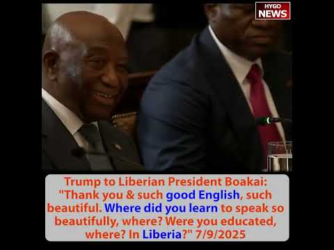 Trump to Liberian President Boakai: such good English; Newsom floods 'humbled' Trump; Crockett MOCKS