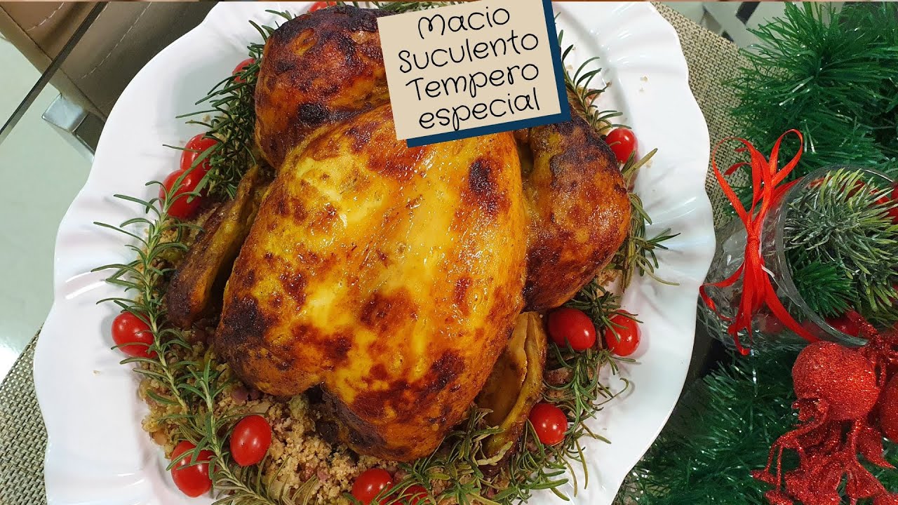 FRANGO ASSADO COM FAROFA - O SEGREDO PRA FICAR MACIO E SUCULENTO - ESPECIAL DE NATAL 🎄