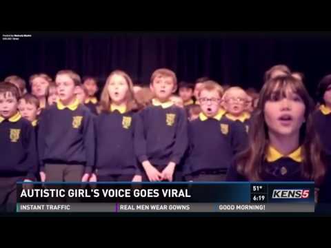 10 year old girl with autism singing 'Hallelujah' goes viral -  KPNX 22-12-2016