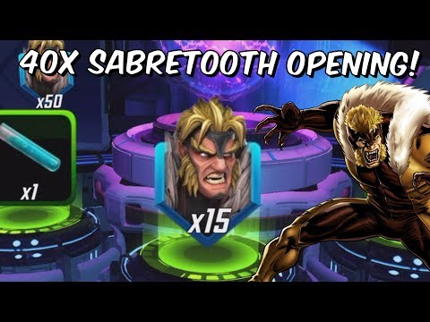 40x Sabretooth Premium Orb Opening! - Marvel Strike Force