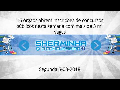 Concursos com inscrições abertas 05-03-2018